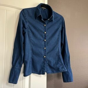 1980s Vintage Guess Collection Denim Women’s Shirt Size Small